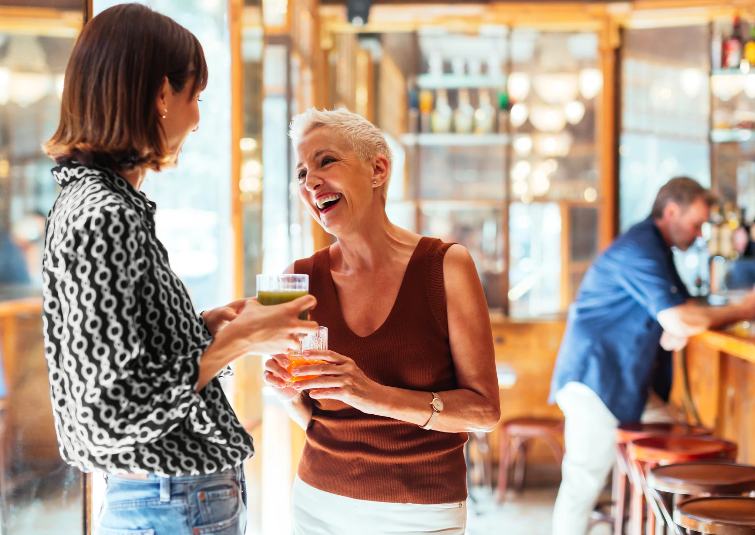 Visitors heading to Founders Row’s parking area after a day of shopping and dining